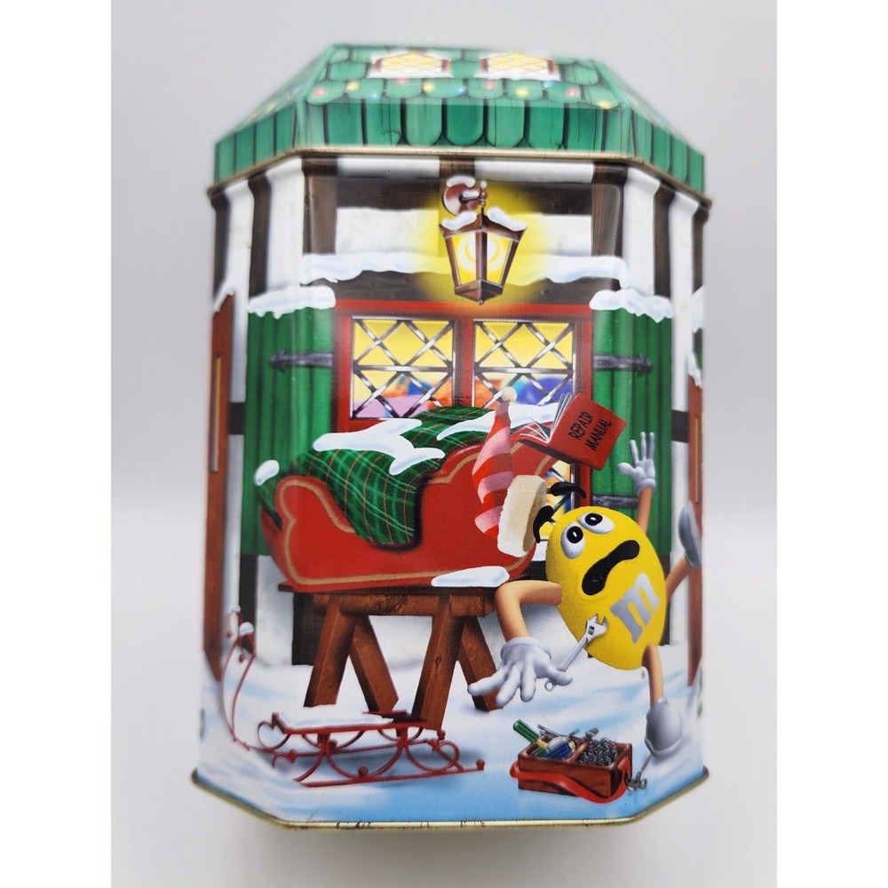 Vintage 1999 M&M's Peanut Candy Santa's Workshop Number 10 Limited Edition Tin